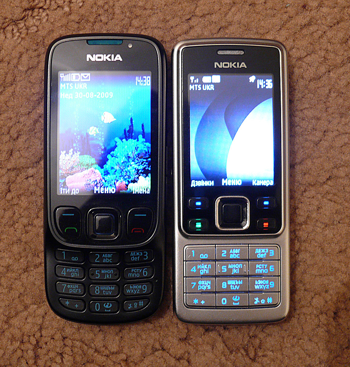 Nokia 6300:106.4х43.6х13.1 мм, 94 грамма Nokia 6303:108