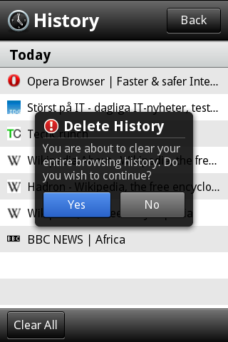 Opera Mini 5, 