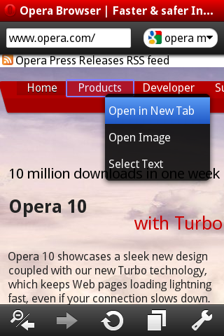Opera Mini 5, бета