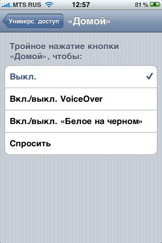 Скриншоты настроек Apple iPhone 3G S