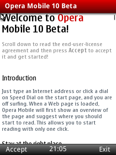   Opera Mobile 10