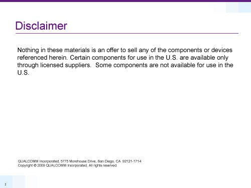 Qualcomm, LTE rel.8 and beyond