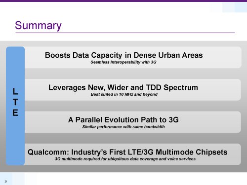 Qualcomm, LTE rel.8 and beyond