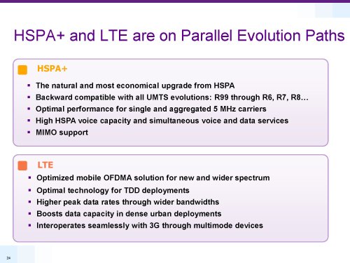 Qualcomm, LTE rel.8 and beyond