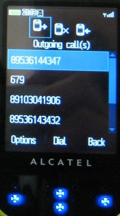 Alcatel OT-708 Mini