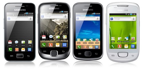 Samsung представляет 4 новых Galaxy: Ace, Fit, Gio и Mini