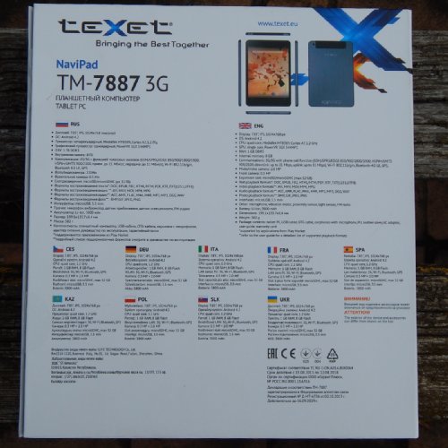 Обзор планшетного компьютера teXet NaviPad TM-7887 3G