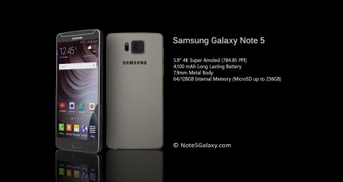  Rumors: Samsung Render Galaxy Note 5 showed 4K display and casing made of metal and glass 