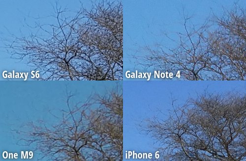  A comparison of the cameras Samsung Galaxy S6, HTC One M9, Galaxy Note iPhone 4 and 6 