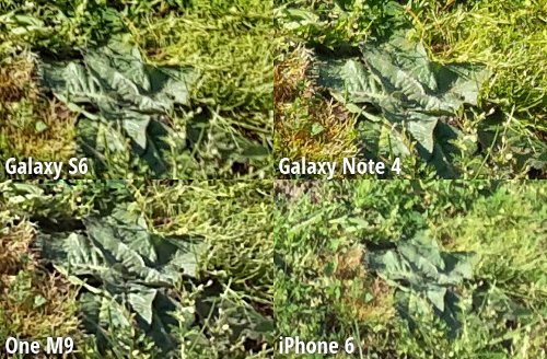A comparison of the cameras Samsung Galaxy S6, HTC One M9, Galaxy Note iPhone 4 and 6 