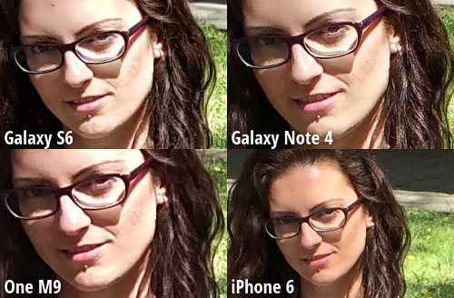  A comparison of the cameras Samsung Galaxy S6, HTC One M9, Galaxy Note iPhone 4 and 6 