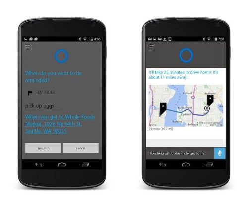 : Microsoft Cortana    Cyanogen OS