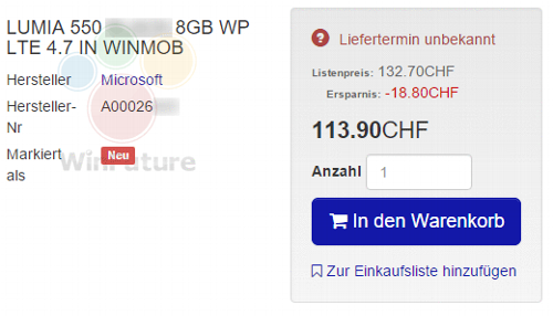 : Microsoft Lumia 550   LTE-