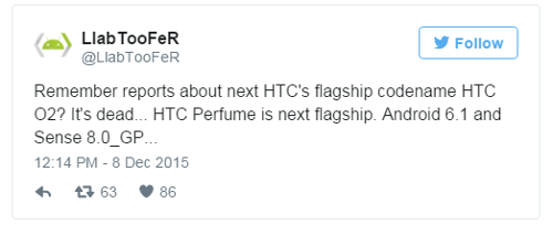 : HTC Perfume    HTC c Android 6.1  Sense 8.