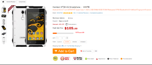 : HomTom HT20      IP68