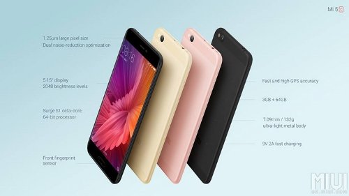 :    Xiaomi Mi5C   Surge S1