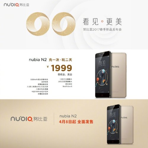 : ZTE Nubia N2      5000   16  -