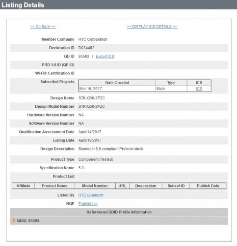 : HTC U c Bluetooth 5.0   16 