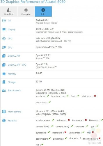 :  GFXBench     Alcatel Idol 5