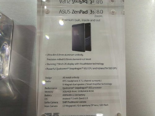 :   ZenPad 3S 8.0  
