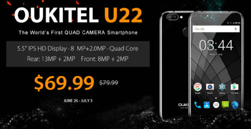  : Oukitel U22  4-     $69,99