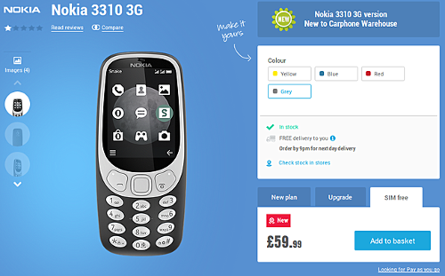 :     Nokia 3310 3G