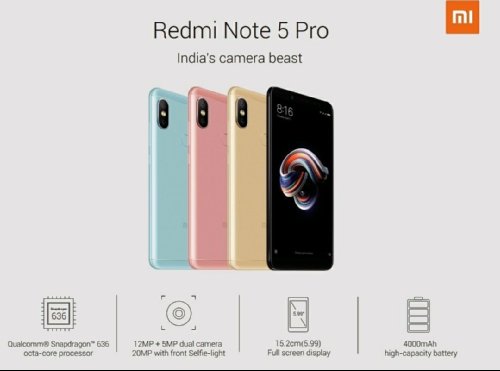 :  Xiaomi Redmi Note 5  Redmi Note 5 Pro    