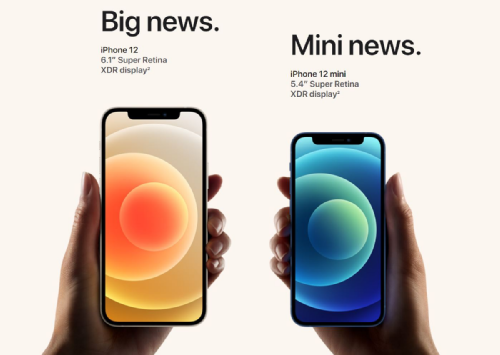 : iPhone 12    iPhone 12 mini  
