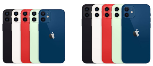 : iPhone 12    iPhone 12 mini  