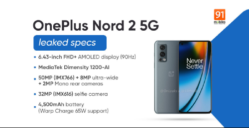 :    OnePlus Nord 2 5G   