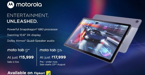 Анонсы: Представлен планшет Motorola Moto Tab G62 с 10,6-дюймовым дисплеем