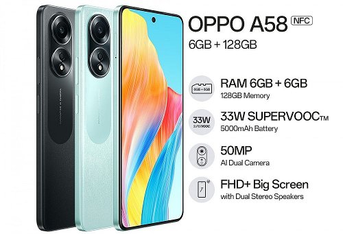 :  Oppo A58 4G  6,72- 