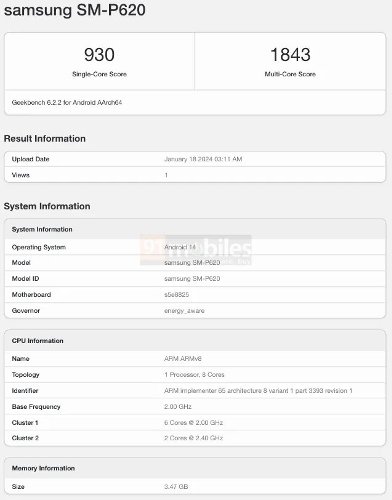 :  Samsung   Exynos 1280   Geekbench