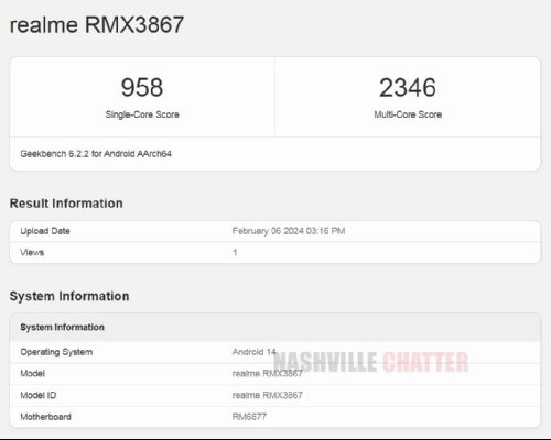 : Realme 12+   Dimensity 7050   Geekbench