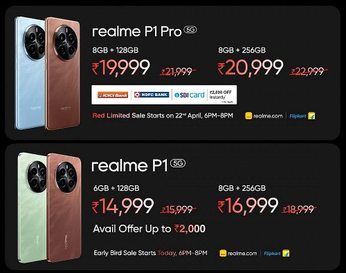 :  Realme P1  P1 Pro  