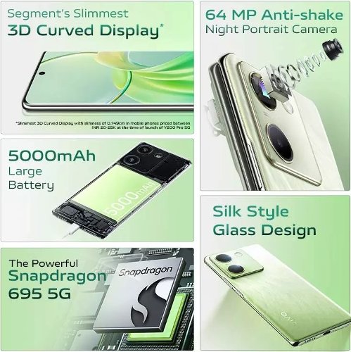 : Vivo Y200 Pro  Snapdragon 695   OLED    120 