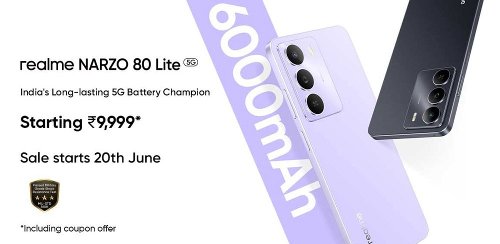 :  Realme Narzo 80 Lite 5G  Dimensity 6300   6000 