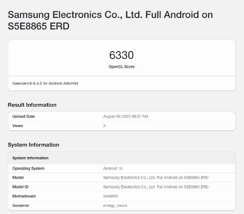 : Exynos 1680    Geekbench 6