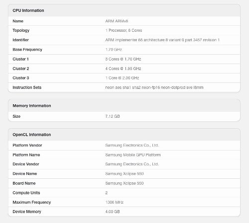 : Exynos 1680    Geekbench 6