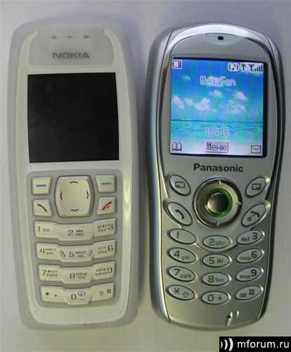 Nokia 3100 ()  Panasonic GD60 ().
